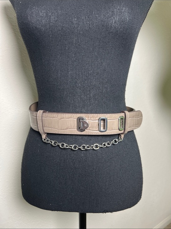 Lauren Ralph Lauren Women’s Flip-Lock Crocodile Embossed Wide Leather Belt M main image 6